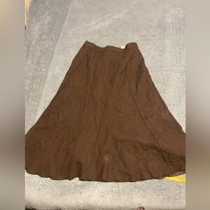 Brown Wool Skirt
